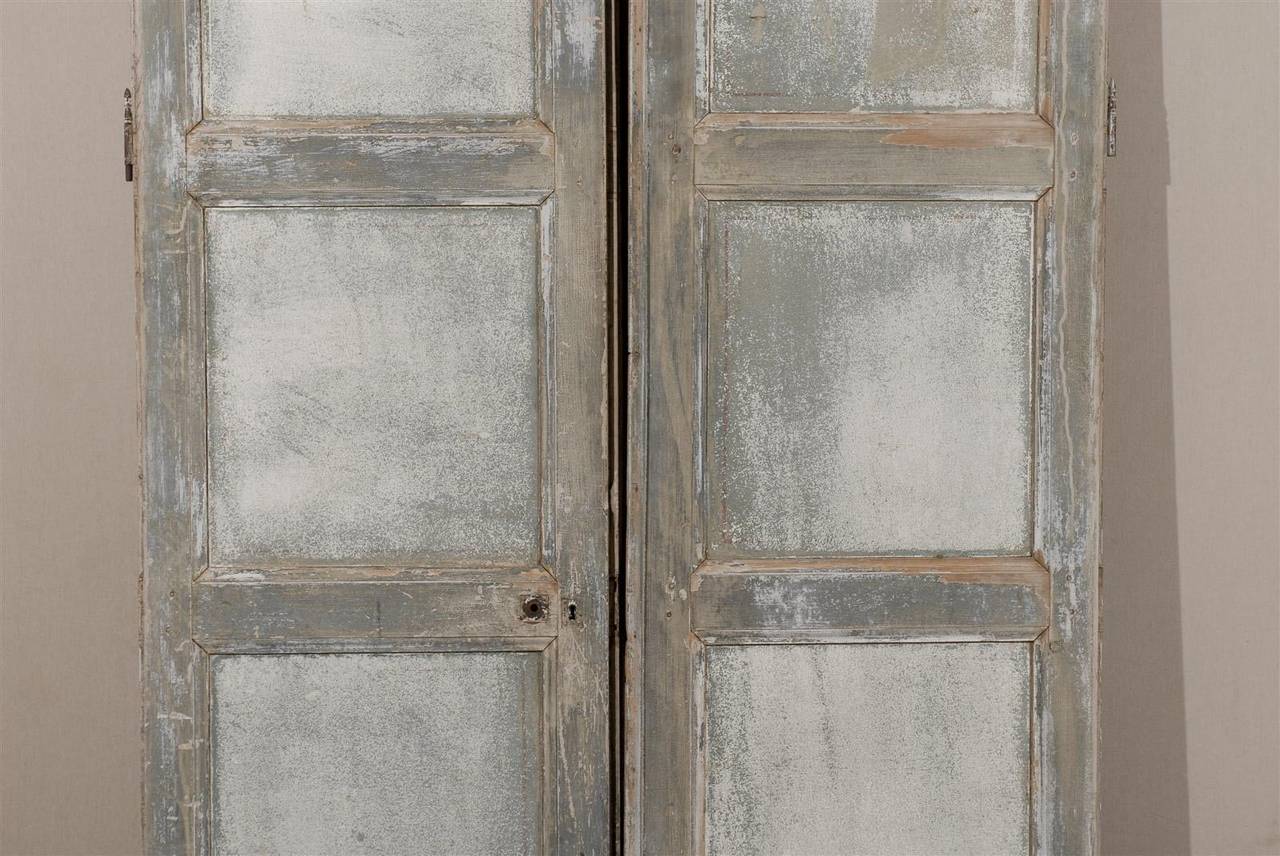 Pair of 19th Century French Painted Wood Doors 3