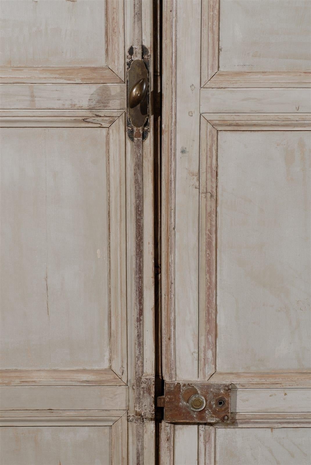 Pair of 19th Century French Painted Wood Doors 7