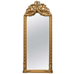 A 19th Century Swedish Richly Carved Gilded Mirror