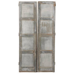 Pair of 19th Century French Painted Wood Doors
