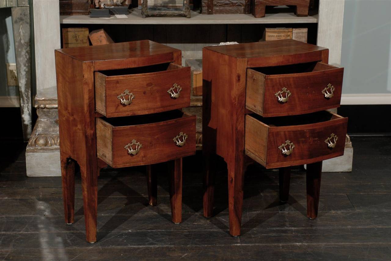 Pair of Italian 19th Century Two-Drawer Wooden Chests 2