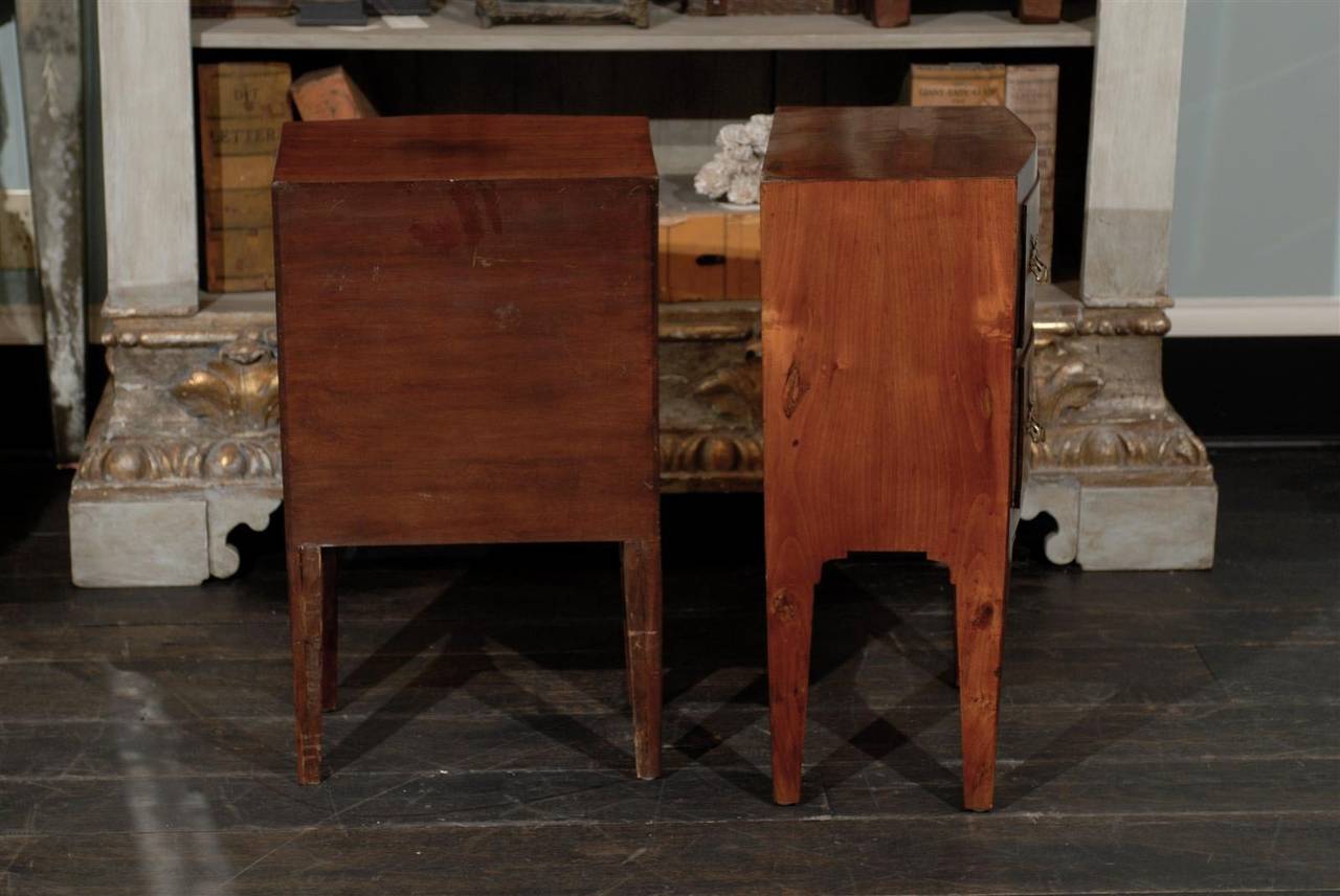 Pair of Italian 19th Century Two-Drawer Wooden Chests 5