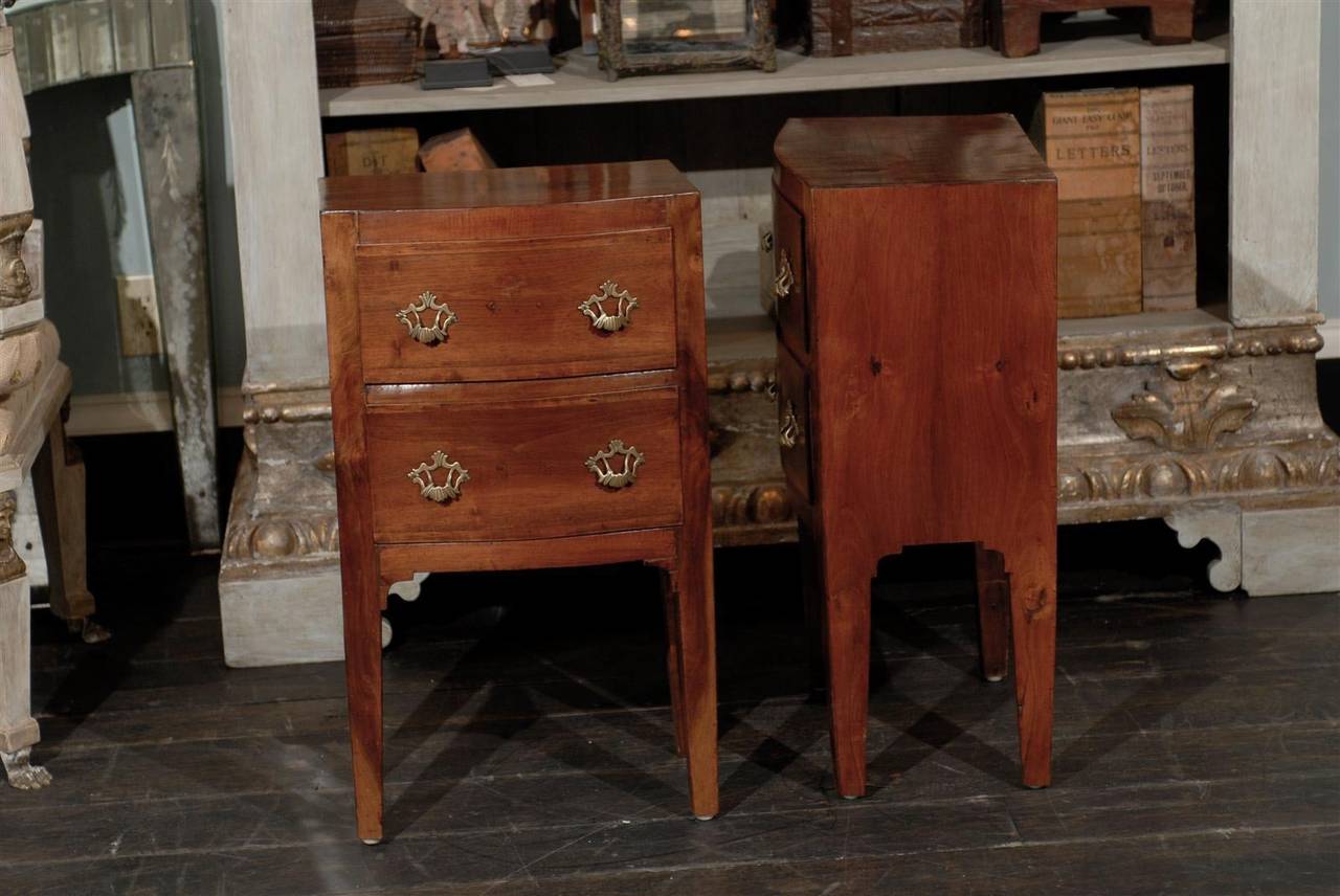 Pair of Italian 19th Century Two-Drawer Wooden Chests 6