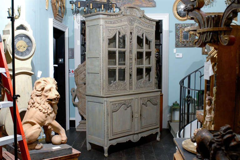 A French Early 19th Century Painted Wood Buffet à Deux-Corps In Good Condition In Atlanta, GA