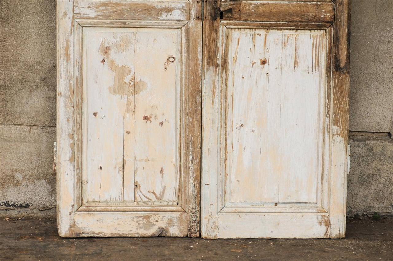 Pair of French 19th Century Painted Wood Doors 7