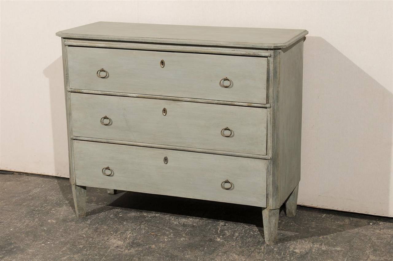 Early 19th Century Swedish Period Gustavian Painted Wood Chest 3