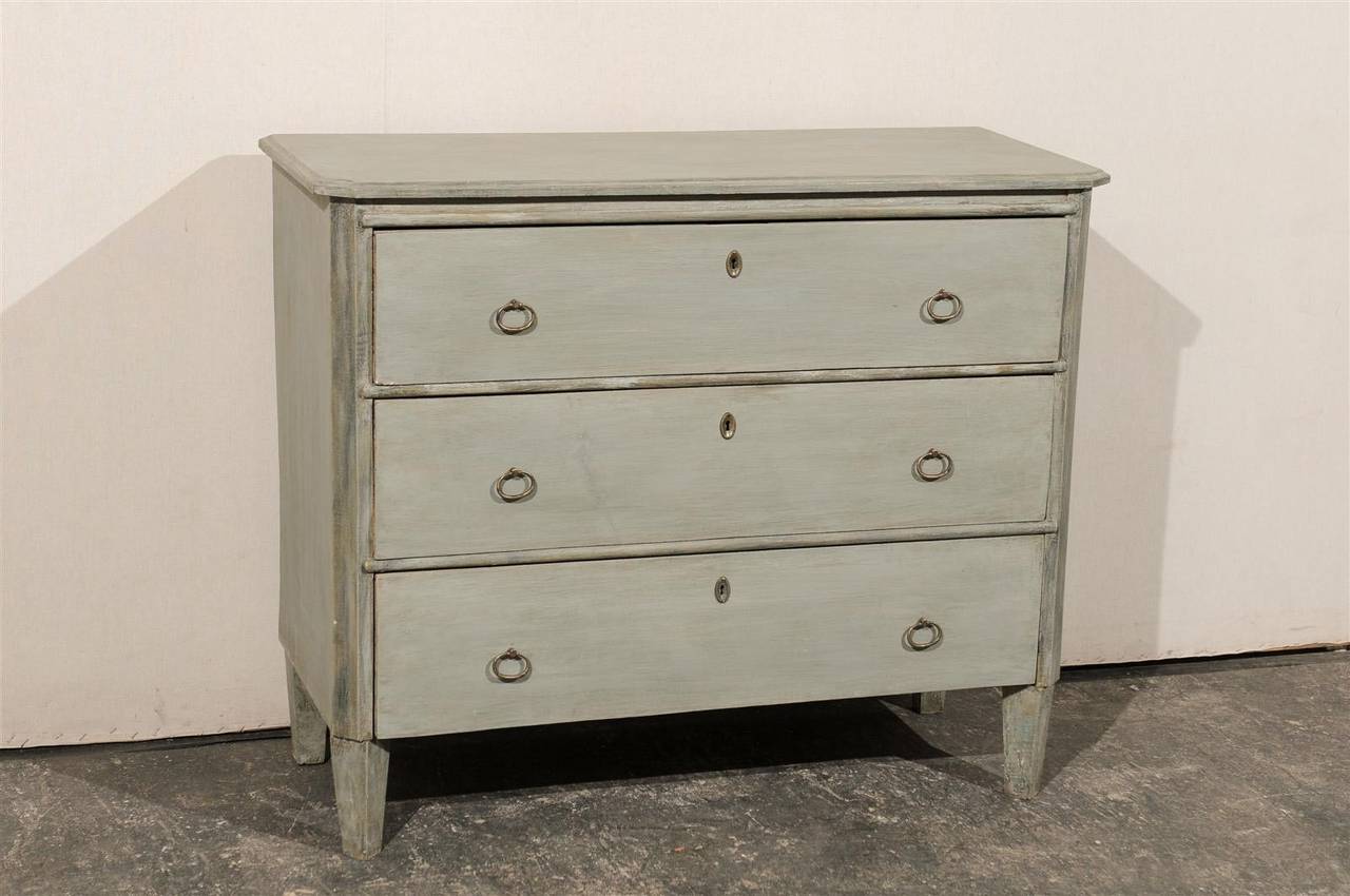 Early 19th Century Swedish Period Gustavian Painted Wood Chest 4