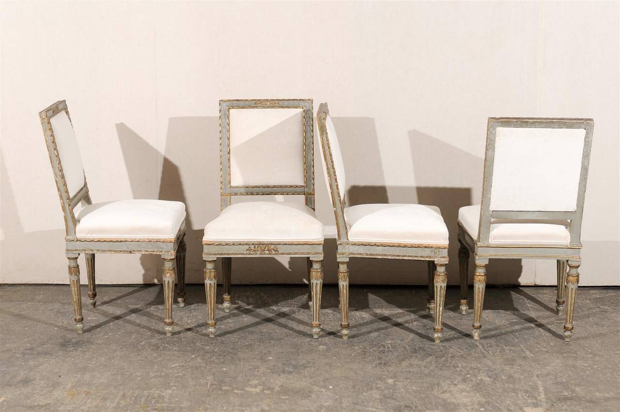 Set of Four Exquisite 18th Century Italian Side Chairs In Good Condition In Atlanta, GA