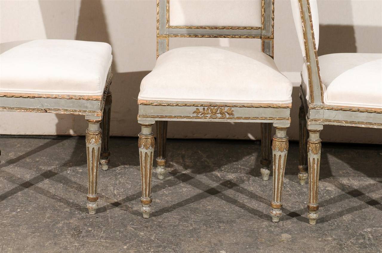 18th Century and Earlier Set of Four Exquisite 18th Century Italian Side Chairs