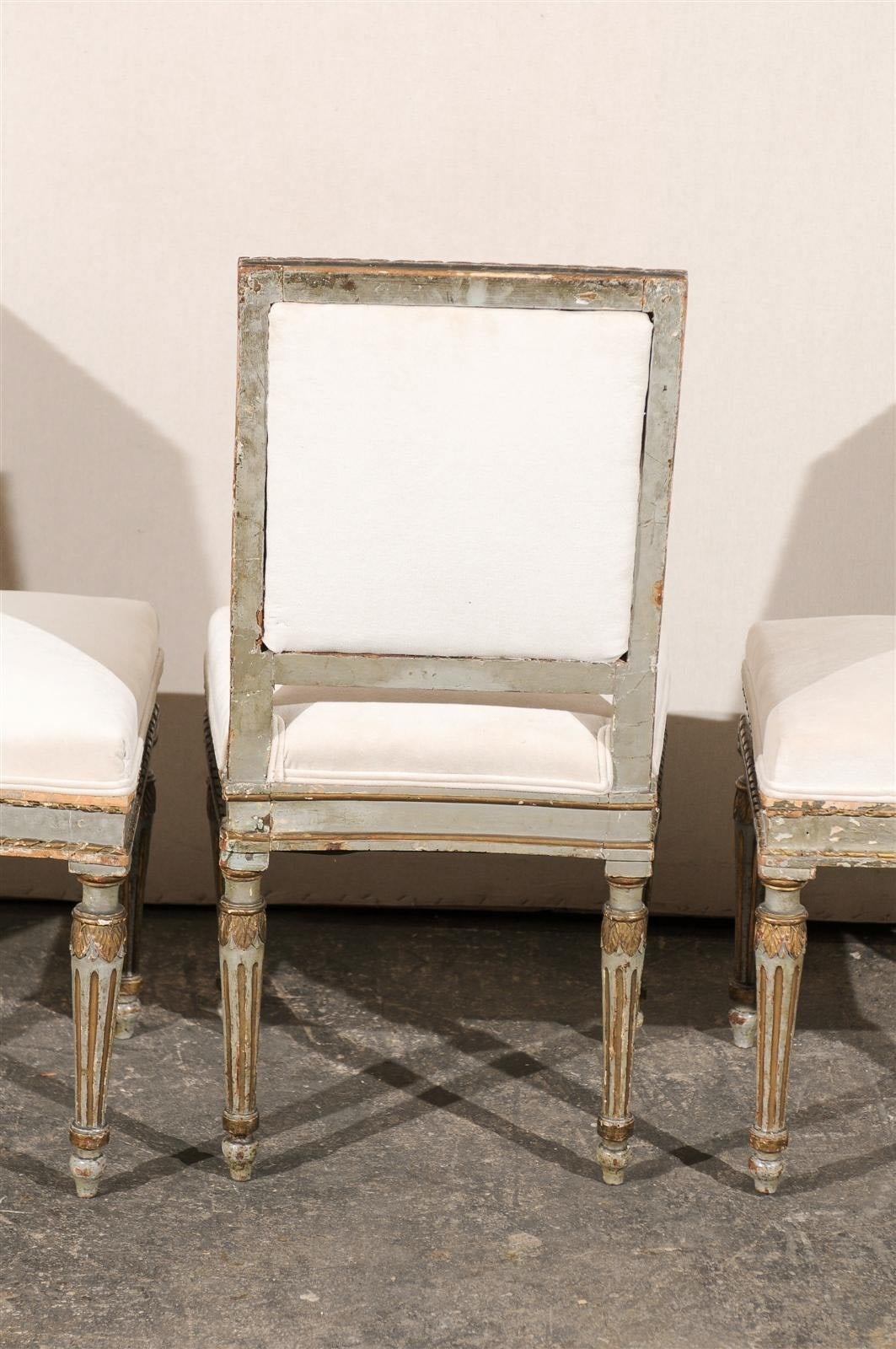 Set of Four Exquisite 18th Century Italian Side Chairs 3