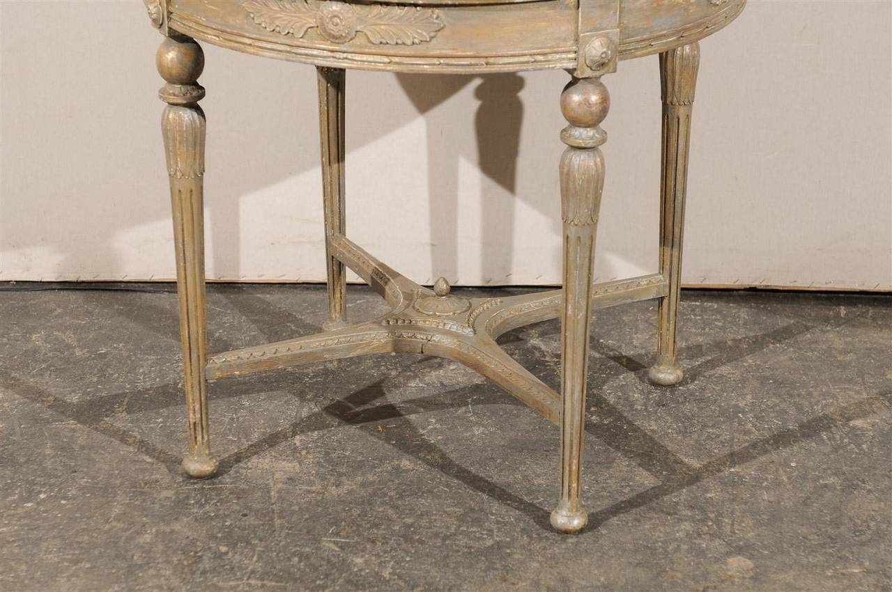 Swedish Mid-19th Century Center Table with Marble Top In Good Condition For Sale In Atlanta, GA
