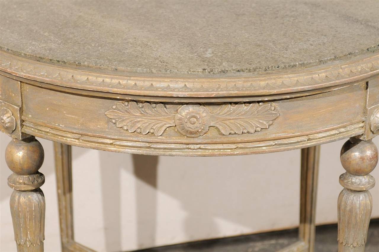 Swedish Mid-19th Century Center Table with Marble Top 1