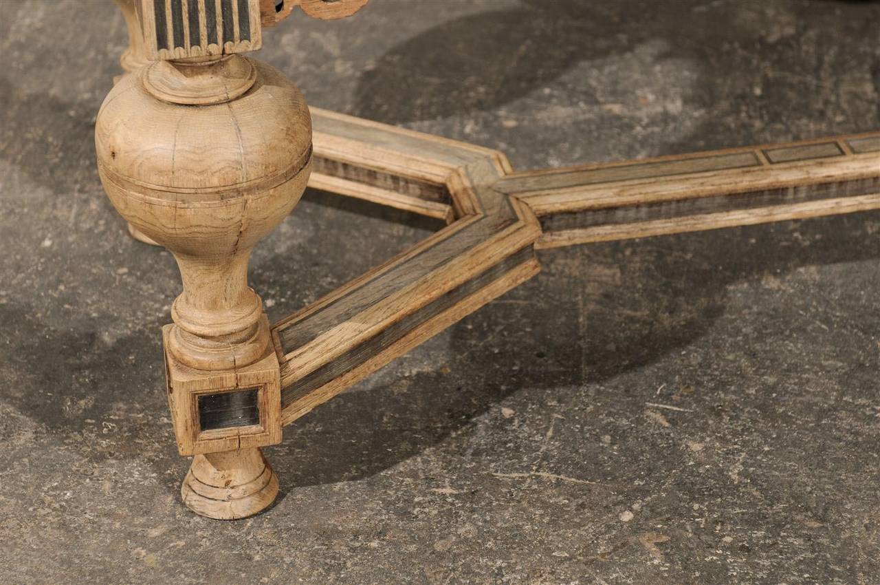 A Very Handsome, Early 19th C. Swedish Baroque Style Bleached Wood Table or Desk 3