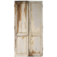 Pair of French 19th Century Painted Wood Doors