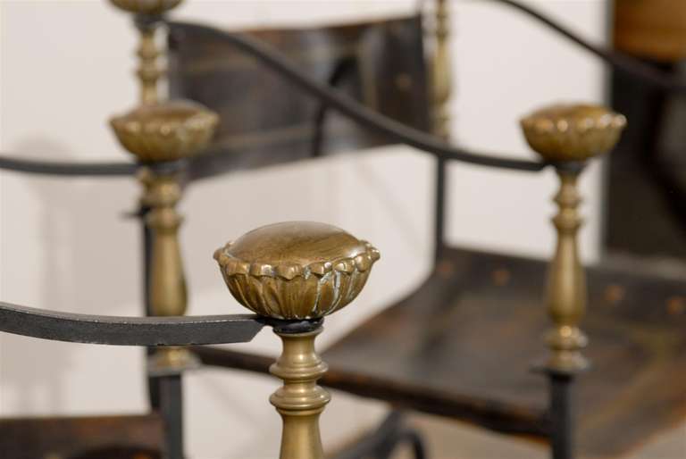 Iron Pair of Italian Savonarola Chairs