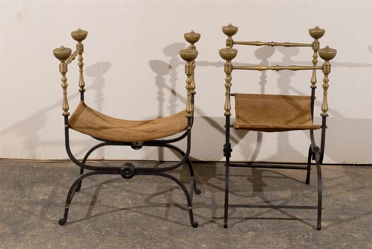 Pair of Savonarola Chairs 4