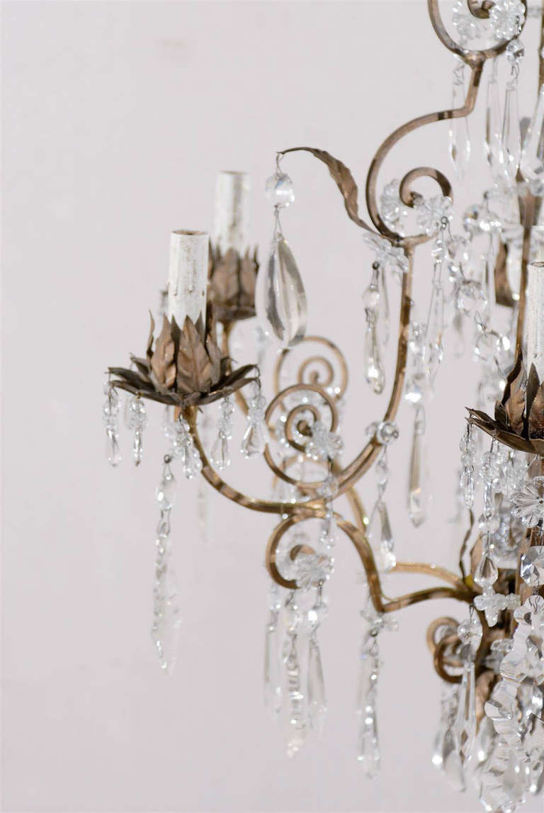 Italian Crystal, Six Light Chandelier 2