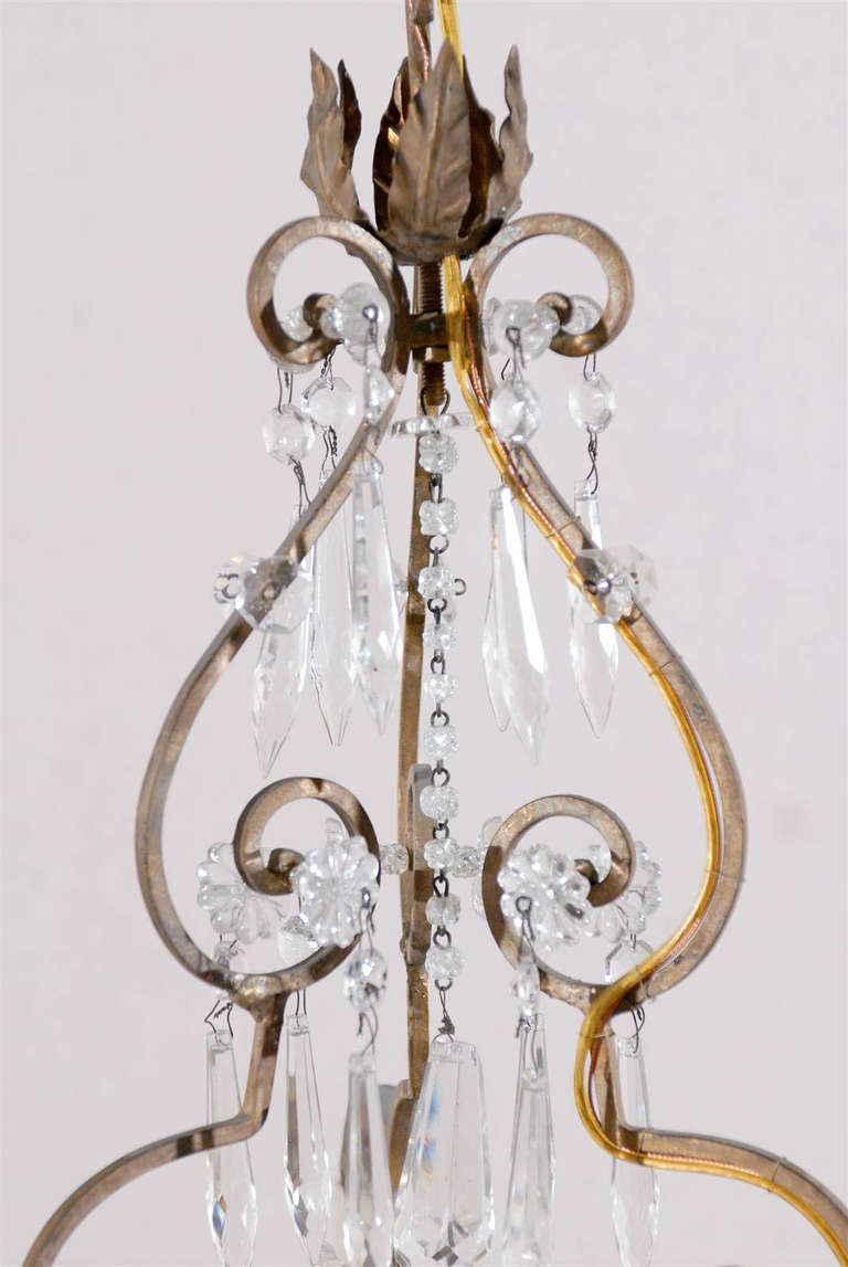 Italian Crystal, Six Light Chandelier 3