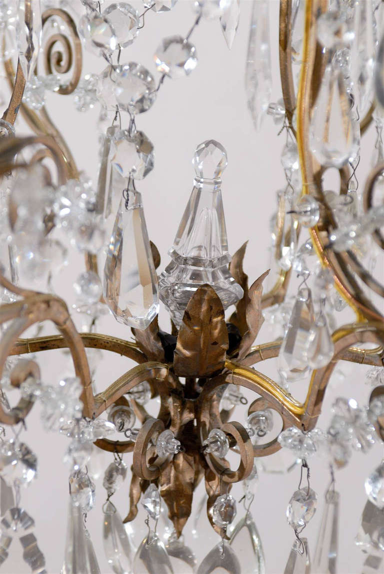 Italian Crystal, Six Light Chandelier 4