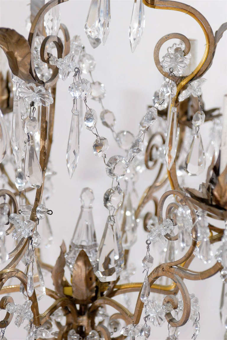 Italian Crystal, Six Light Chandelier 6