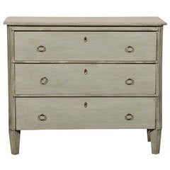 Early 19th Century Swedish Period Gustavian Painted Wood Chest