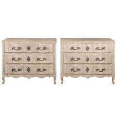 A Pair of American Three Drawer Chests