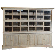 Large Painted Wood Sliding Glass Door China Cabinet / Display Case with Storage 10