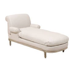 A French Early 20th Century Upholstered Chaise