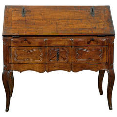18th Century Italian Walnut Slant-Front Desk