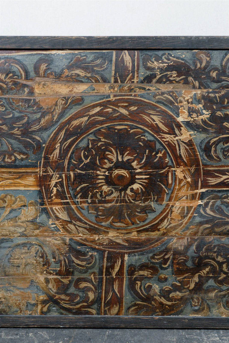 An Italian 18th Century Painted Wood Rectangular Panel 1