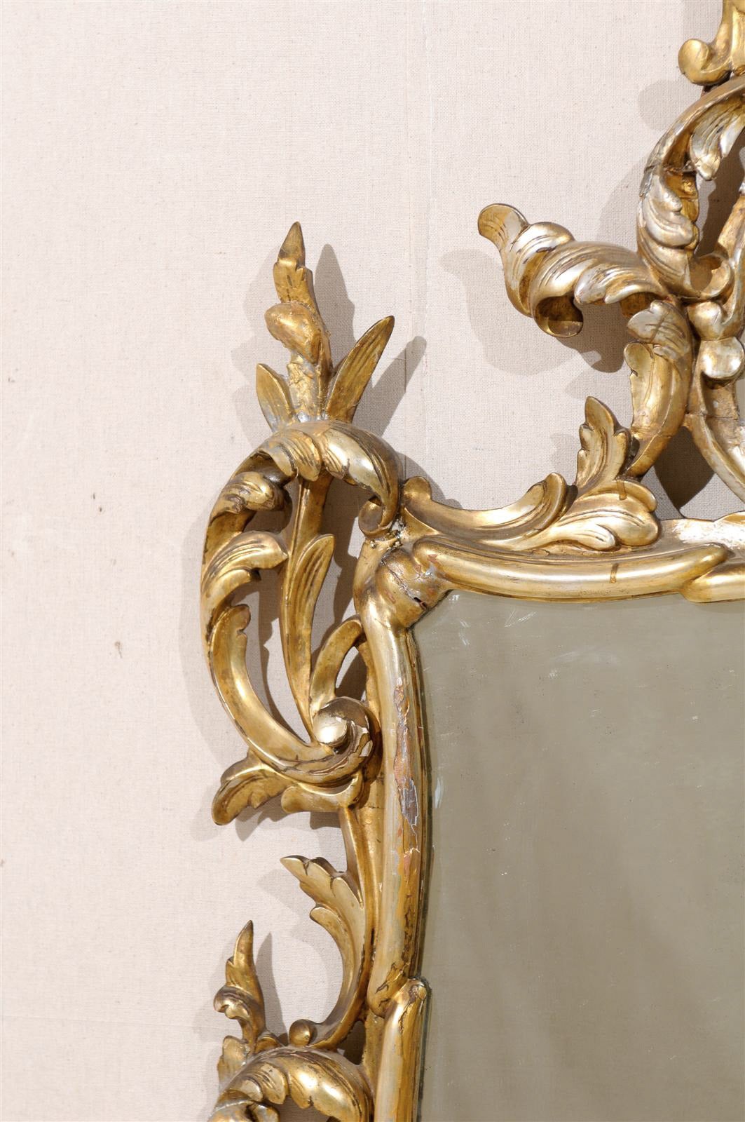 Early 20th Century Italian Gold and Silver Gilt Mirror 2