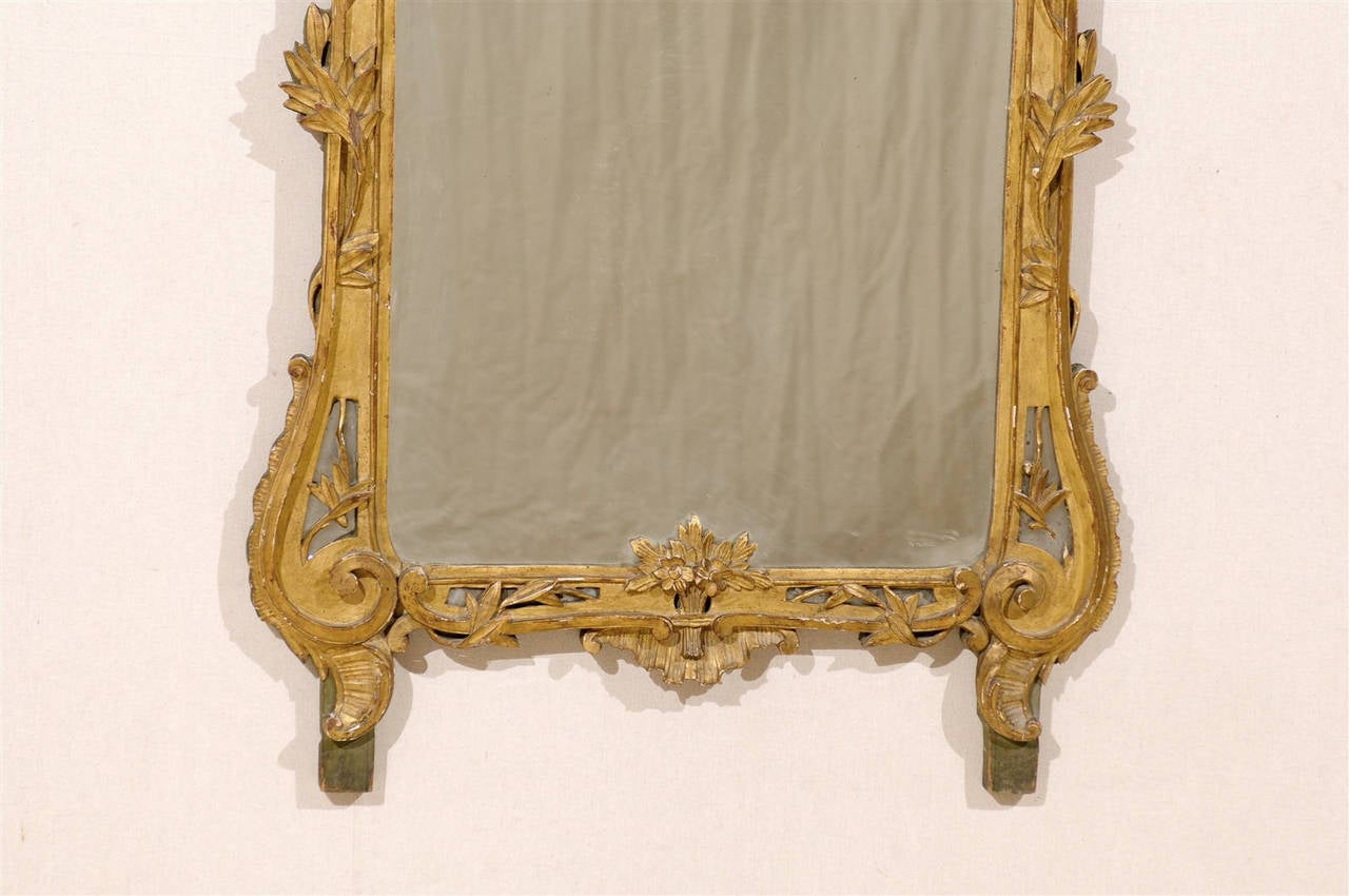 Gilt French Mid-19th Century Richly Carved Gilded Wood Mirror