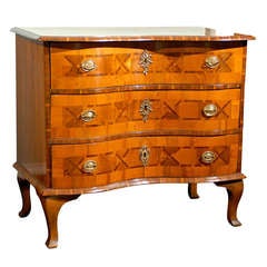 18th Century Period Rococo Three-Drawer Marquetry Chest 12
