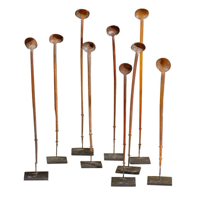 Ethiopian spoons, 20th century, offered by A. Tyner Antiques