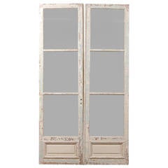 Pair of French 19th Century Mirrored Wooden Doors