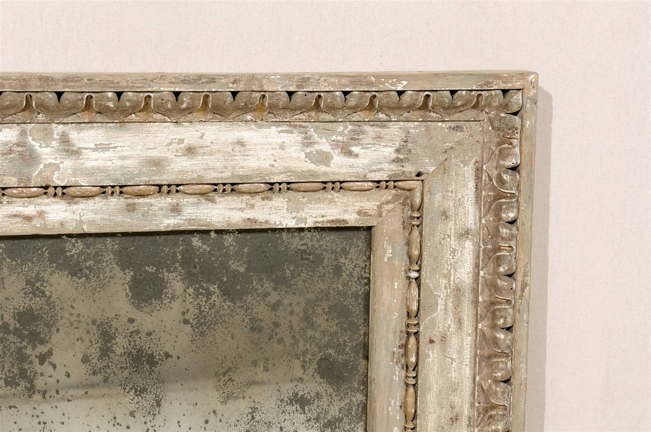 Italian Early 19th Century Rectangular Painted Wood Mirror 4