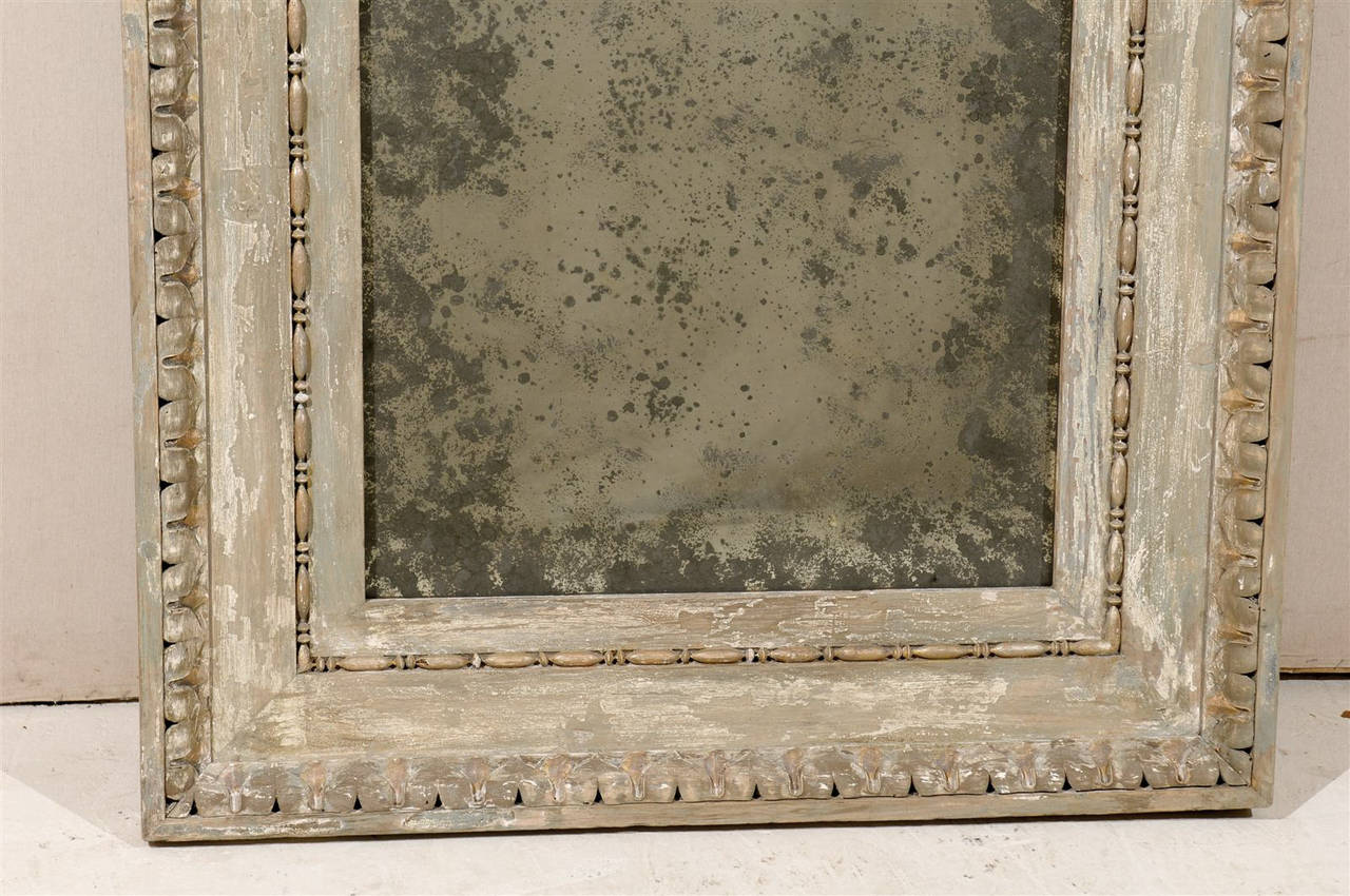 An Italian Early 19th Century Rectangular Painted Wood Mirror 1