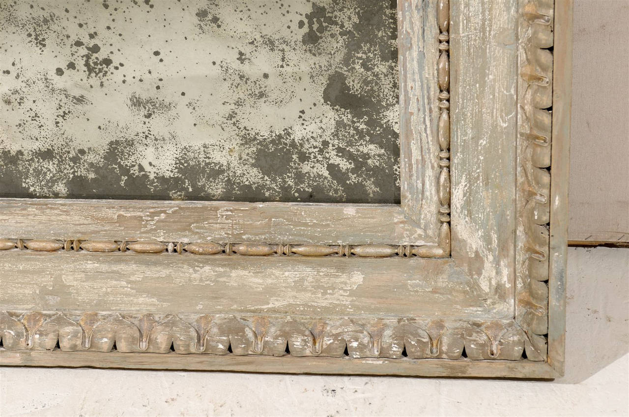 An Italian Early 19th Century Rectangular Painted Wood Mirror 5