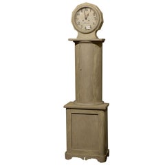Antique 19th Century Swedish Tall Column Shaped Clock