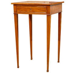 Swedish 19th Century Side Table with Tapered Legs