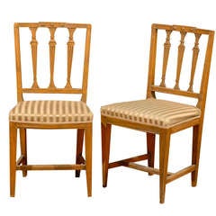 Pair of Early 19th Century Swedish Period Gustavian Side Chairs