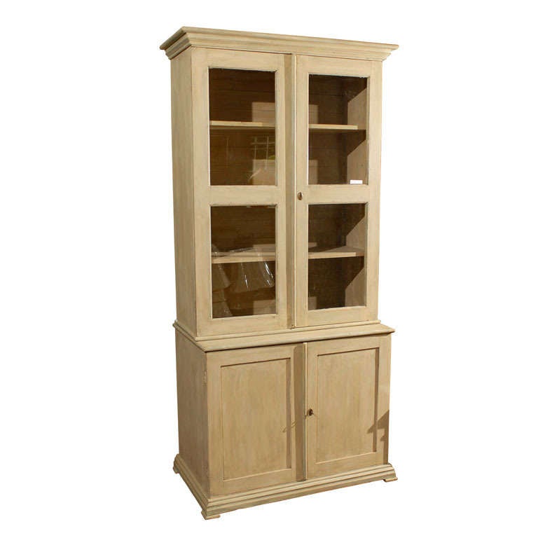 19th Century Swedish Painted Wood Glass Door For Sale at 1stDibs