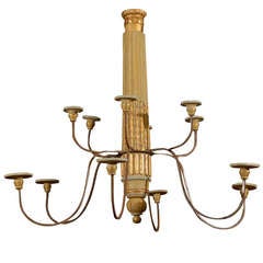 A 12-arm Column Chandelier