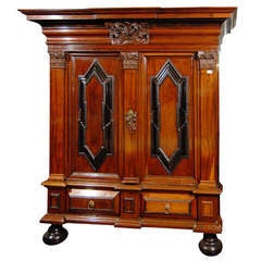 Swedish 18th Century Period Baroque Cabinet with Corinthian Pilasters 11
