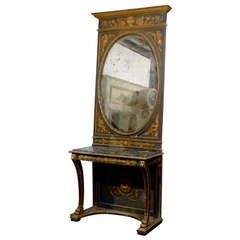 Period Neoclassical Console And Mirror