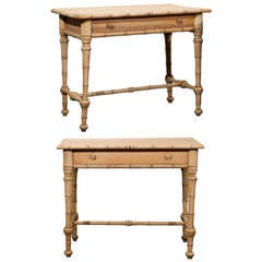 Pair of French Faux-Bamboo Tables
