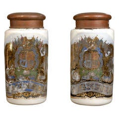 Antique A Pair of Extra Large Apothecary Jars