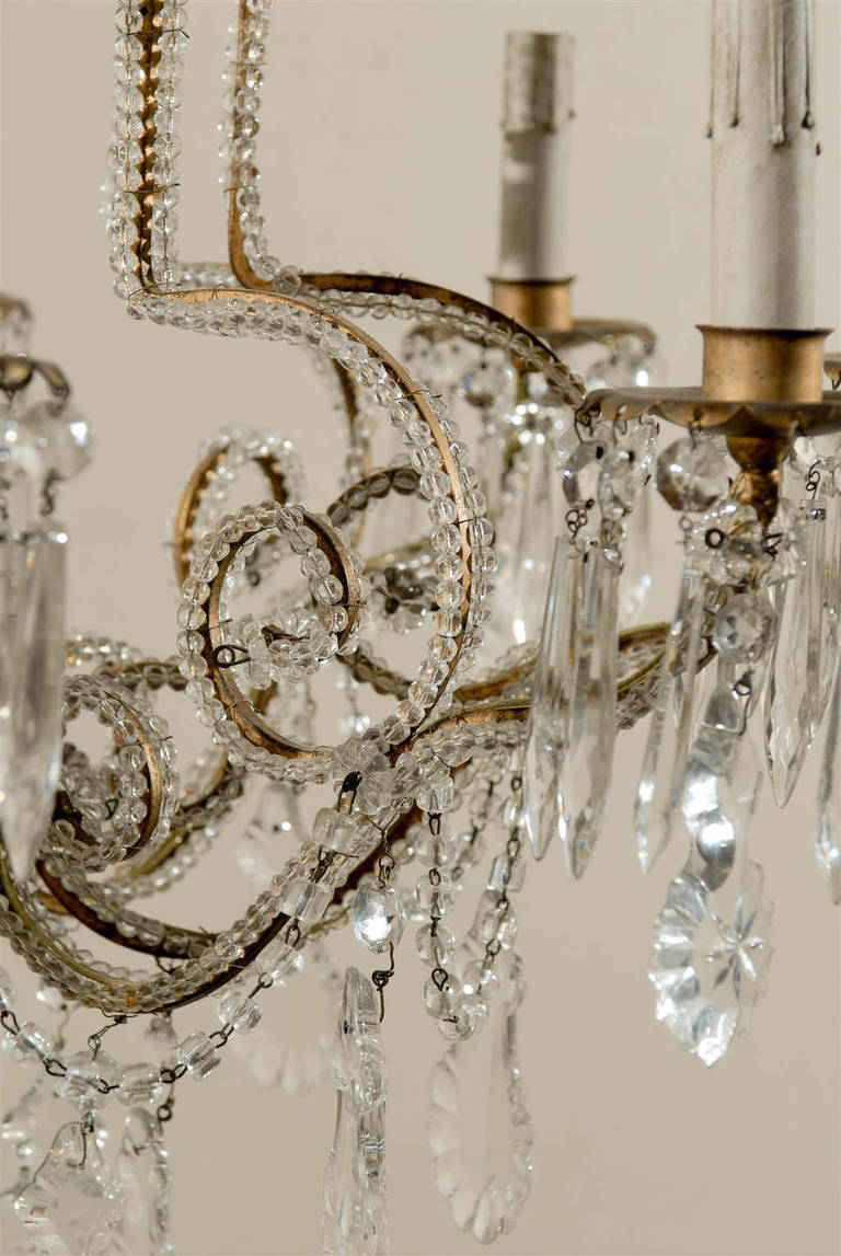 An Italian Pair of Eight-Light Crystal Chandeliers, in Nice 26