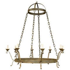 Vintage A Large Eight-Light Chandelier