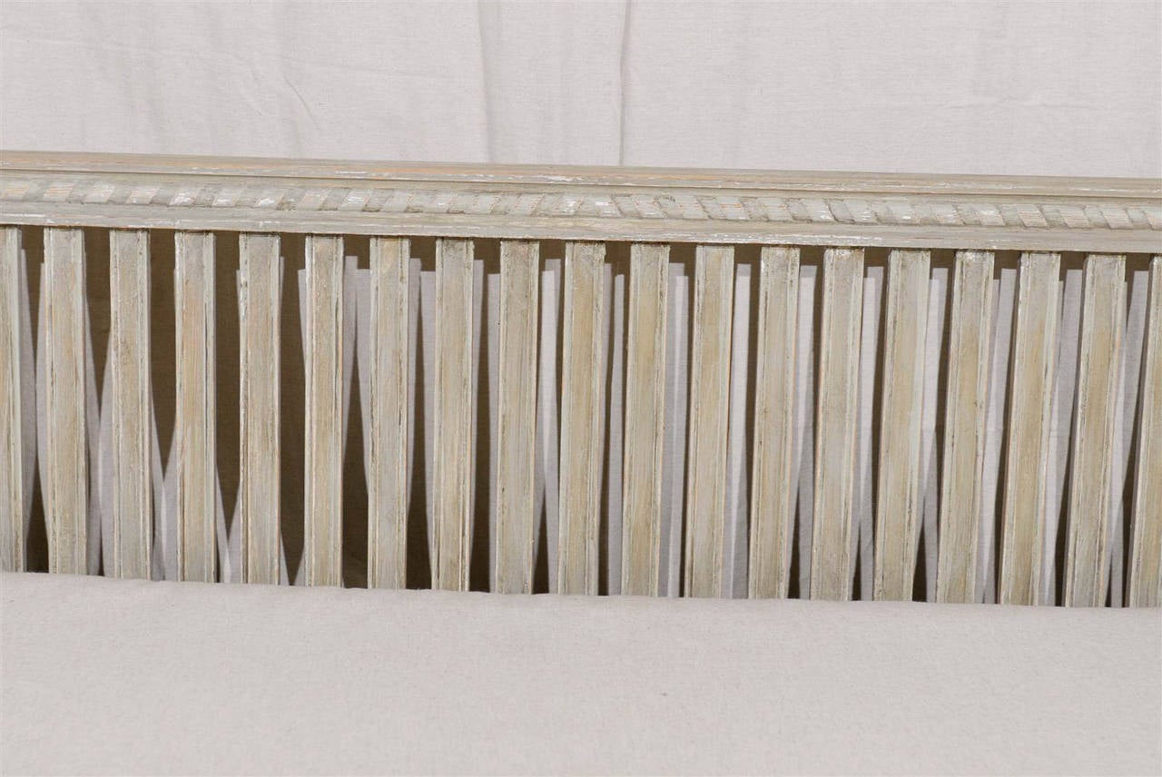 Swedish Early 19th Century Period Gustavian Painted Wood Bench 6